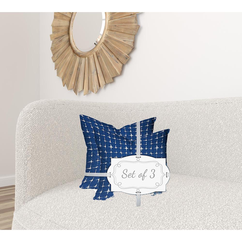 Blue, White Enveloped Coastal Throw Indoor Outdoor Pillow Cover. Picture 2