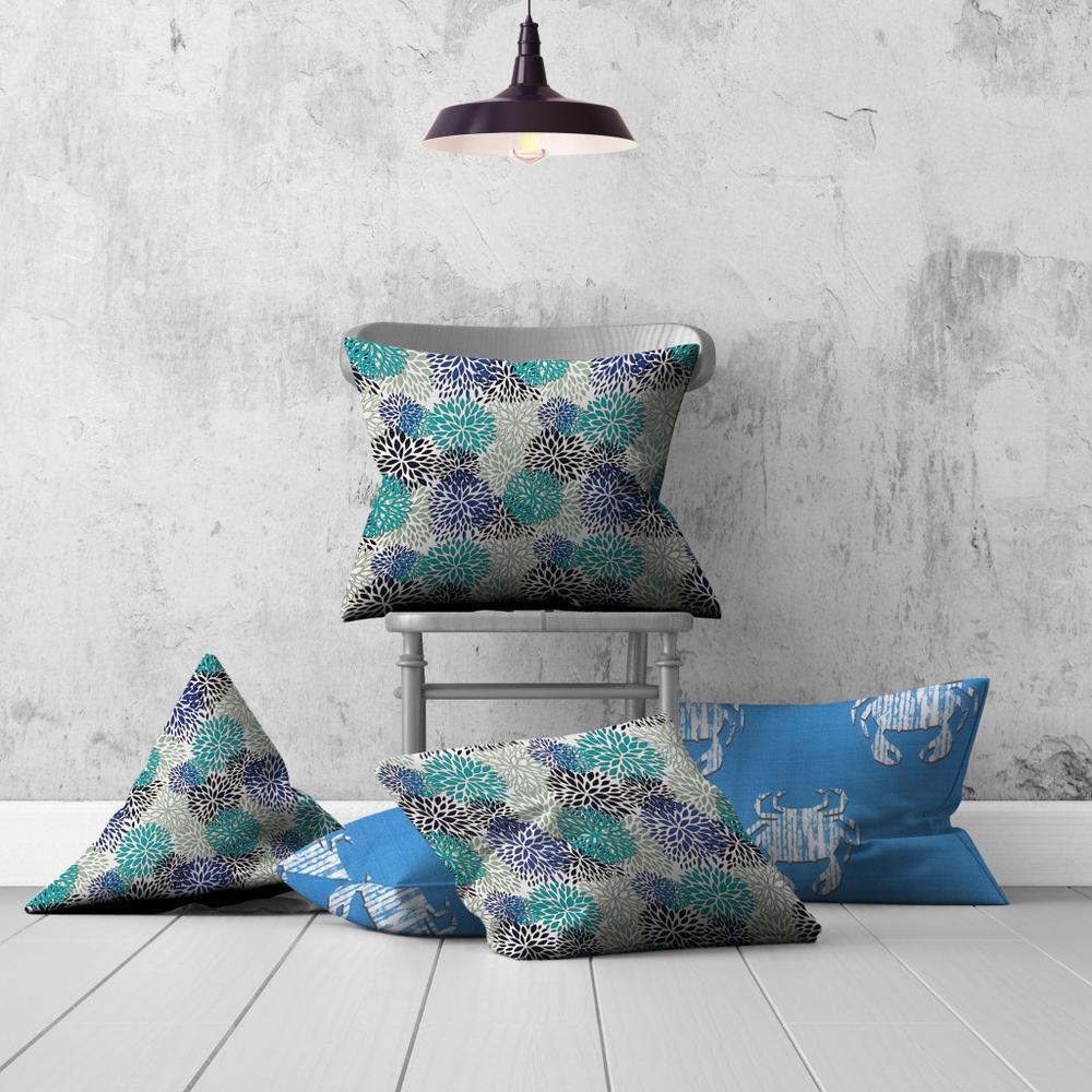Set of 3 Blue Coastal Indoor Outdoor Sewn Pillows. Picture 3