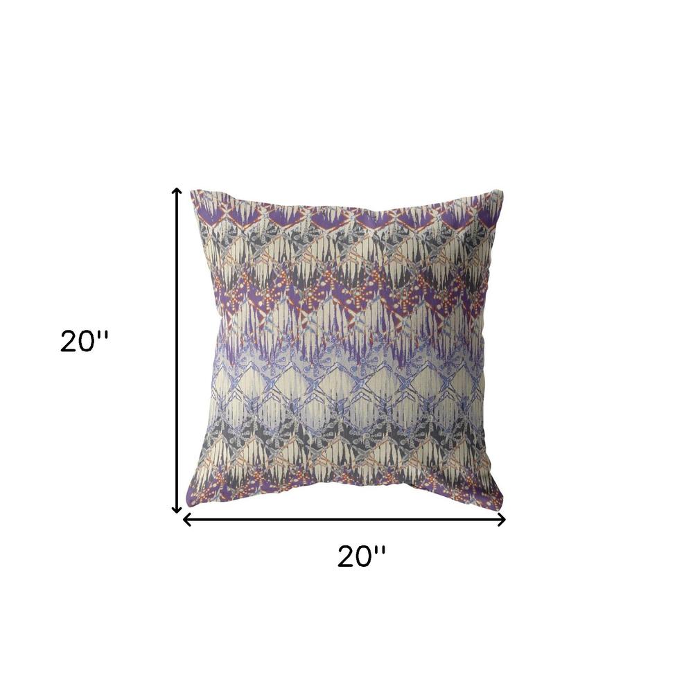 20” Magenta Cream Hatch Indoor Outdoor Throw Pillow. Picture 5