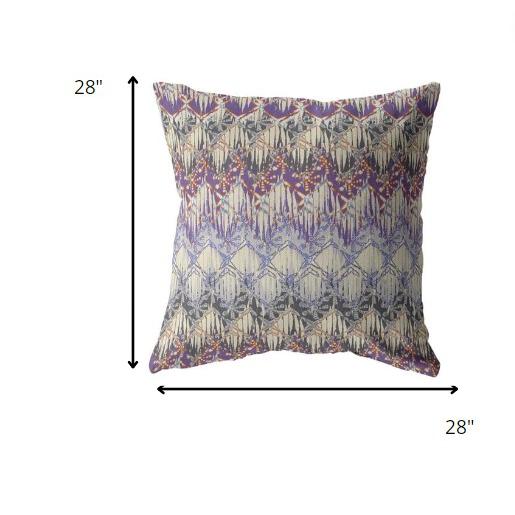 28” Magenta Cream Hatch Indoor Outdoor Throw Pillow. Picture 5