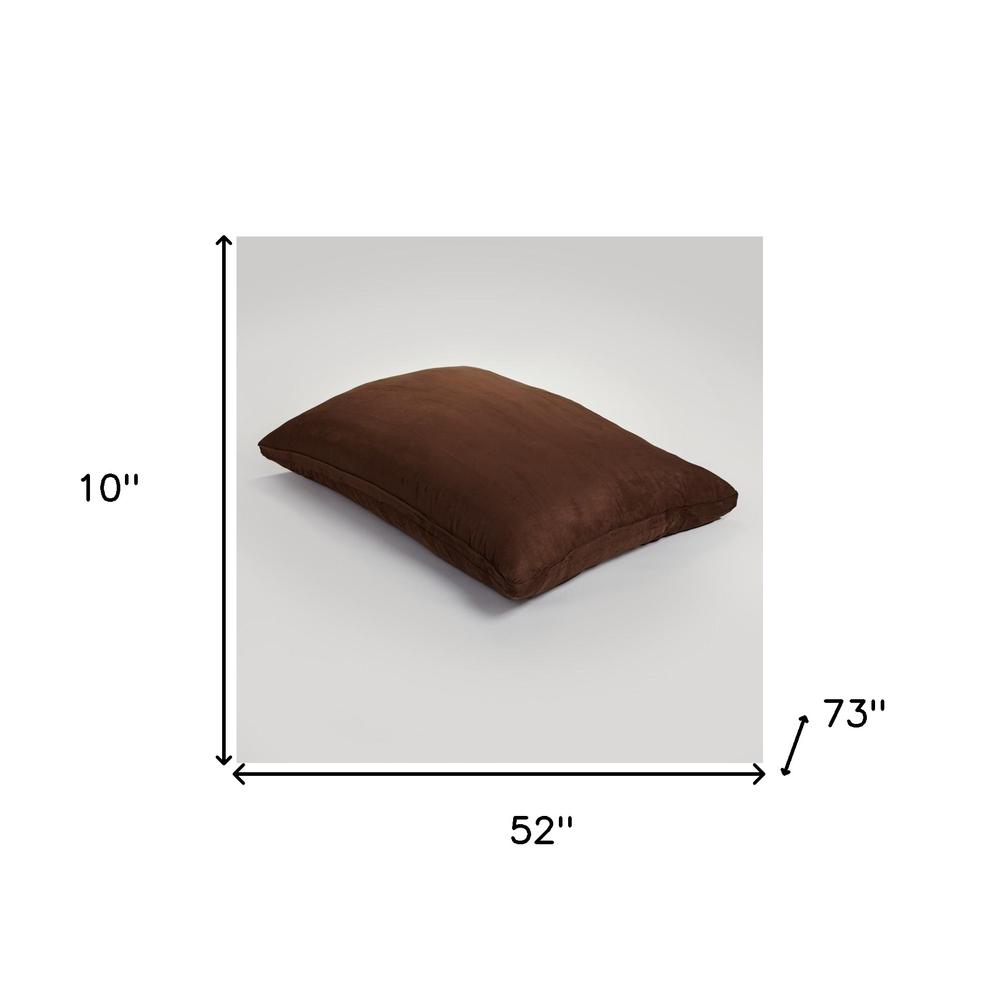 73" x 52" Brown Sofa Sack Bean Bag Lounger. Picture 4