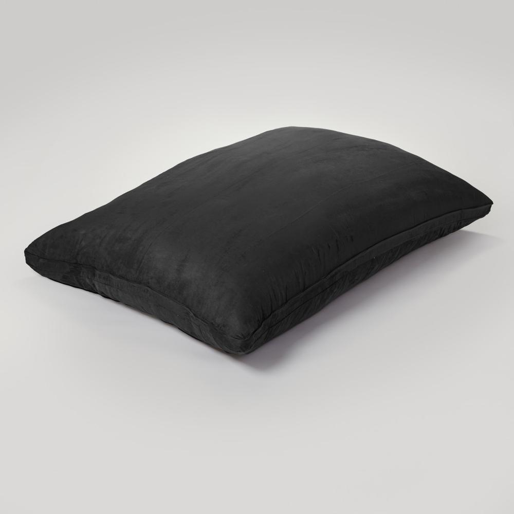 73" x 52" Black Sofa Sack Bean Bag Lounger. Picture 3