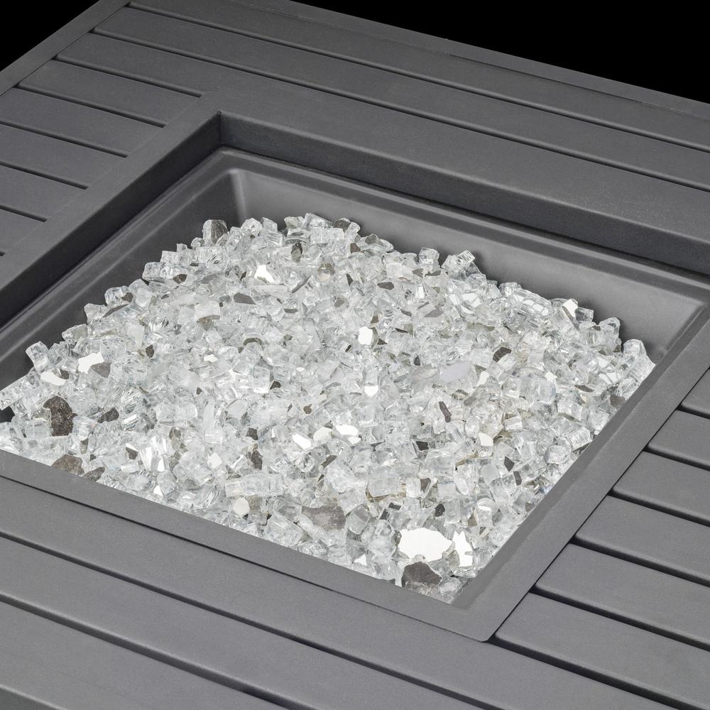 Square Clear Rust Resistant Fire Glass Fire Pit Accessory. Picture 3
