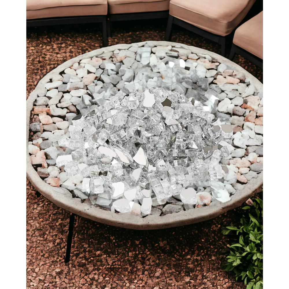 Square Clear Rust Resistant Fire Glass Fire Pit Accessory. Picture 2