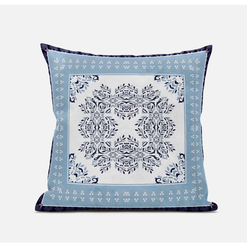 16" X 16" Light White Blown Seam Geometric Indoor Outdoor Throw Pillow. Picture 2