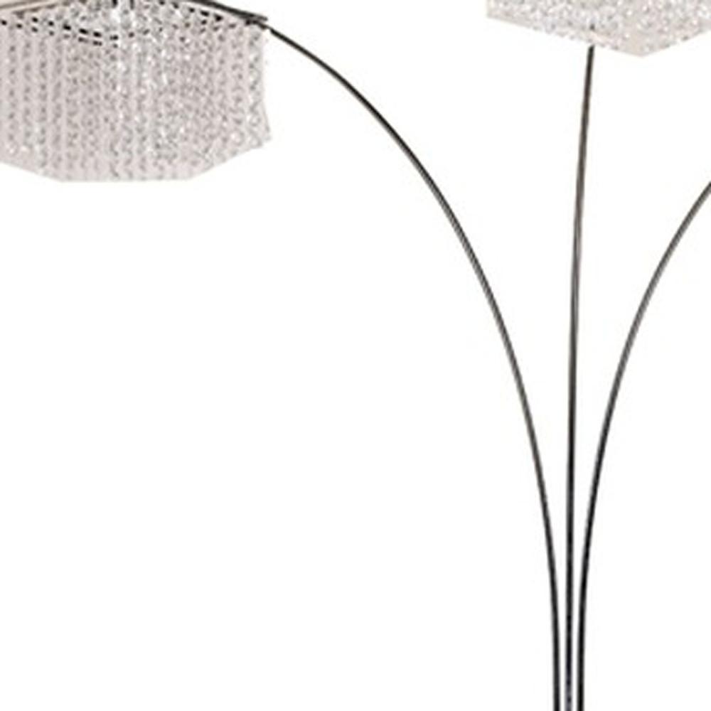 Floor Lamp with Three Hanging Crystal Shades. Picture 5
