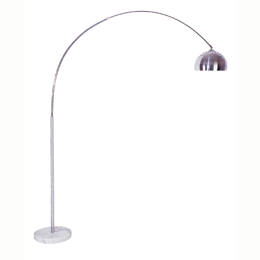 Silver Metal Arched Floor Lamp. Picture 1