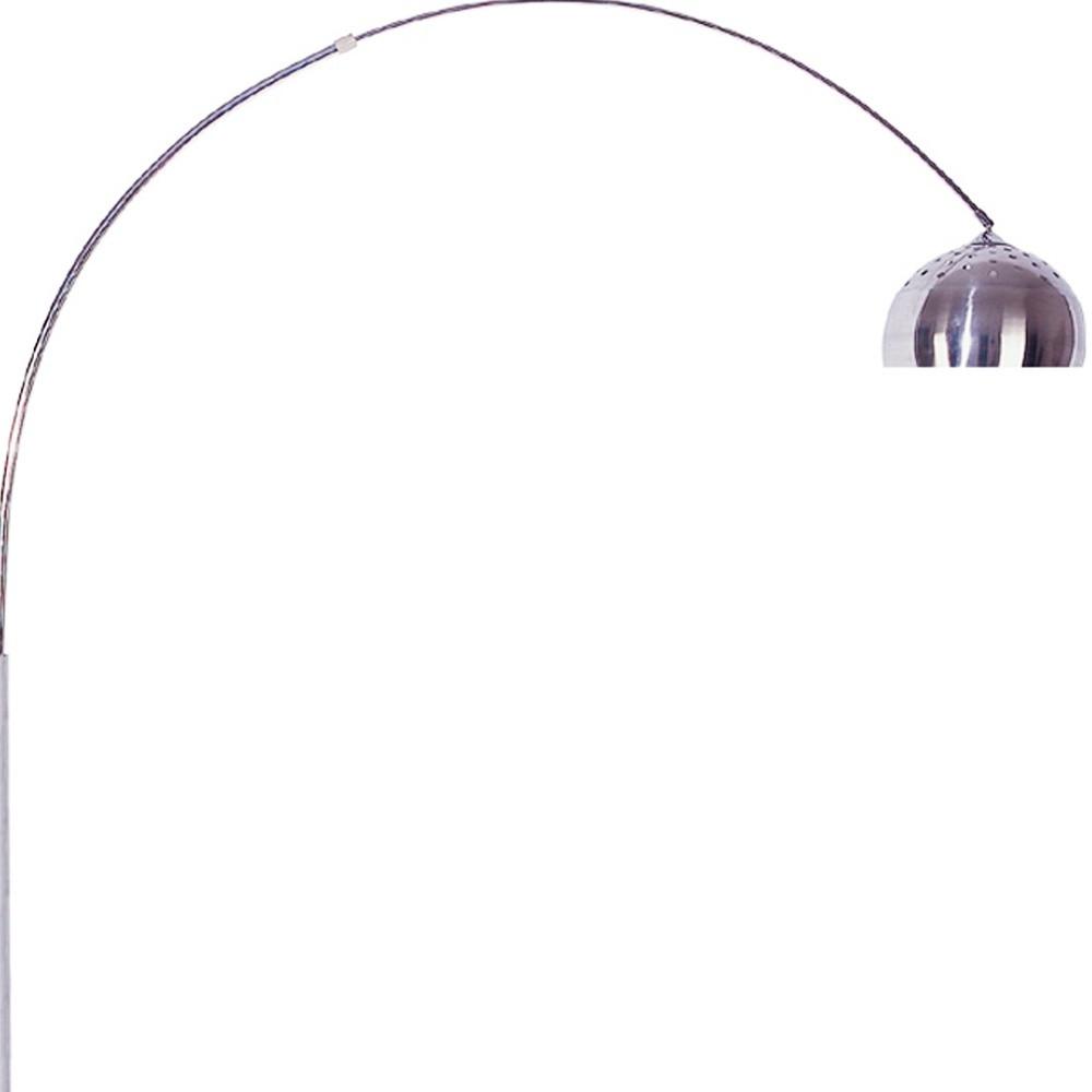 Silver Metal Arched Floor Lamp. Picture 4