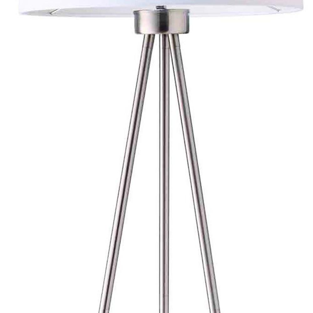 Minimalist Silver Metal Floor Lamp. Picture 4