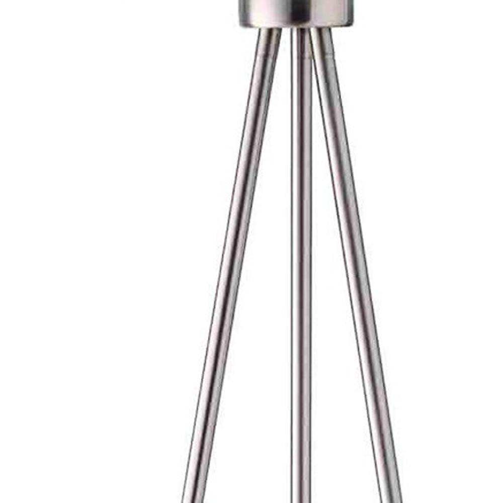 Minimalist Silver Metal Floor Lamp. Picture 5