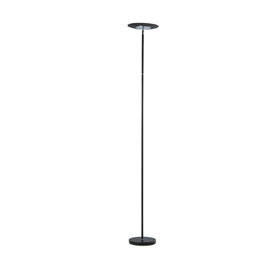 Black Metal Floor Lamp with Saucer Shade. The main picture.