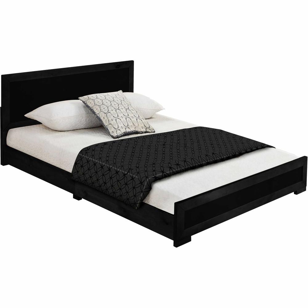 Moma Black Wood Platform Twin Bed With Nightstand. Picture 4