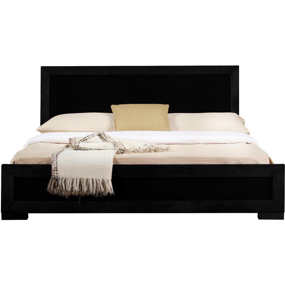 Moma Black Wood Platform Queen Bed With Two Nightstands. Picture 2