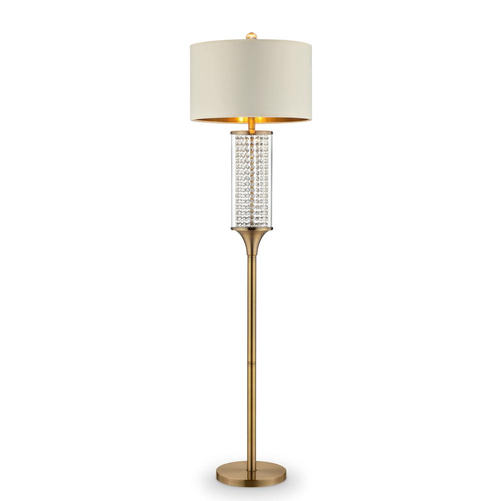 Gold Crystal Floor Lamp. Picture 1