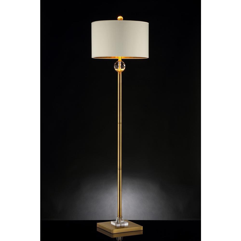 Gold Crystal Accent Floor Lamp. Picture 2