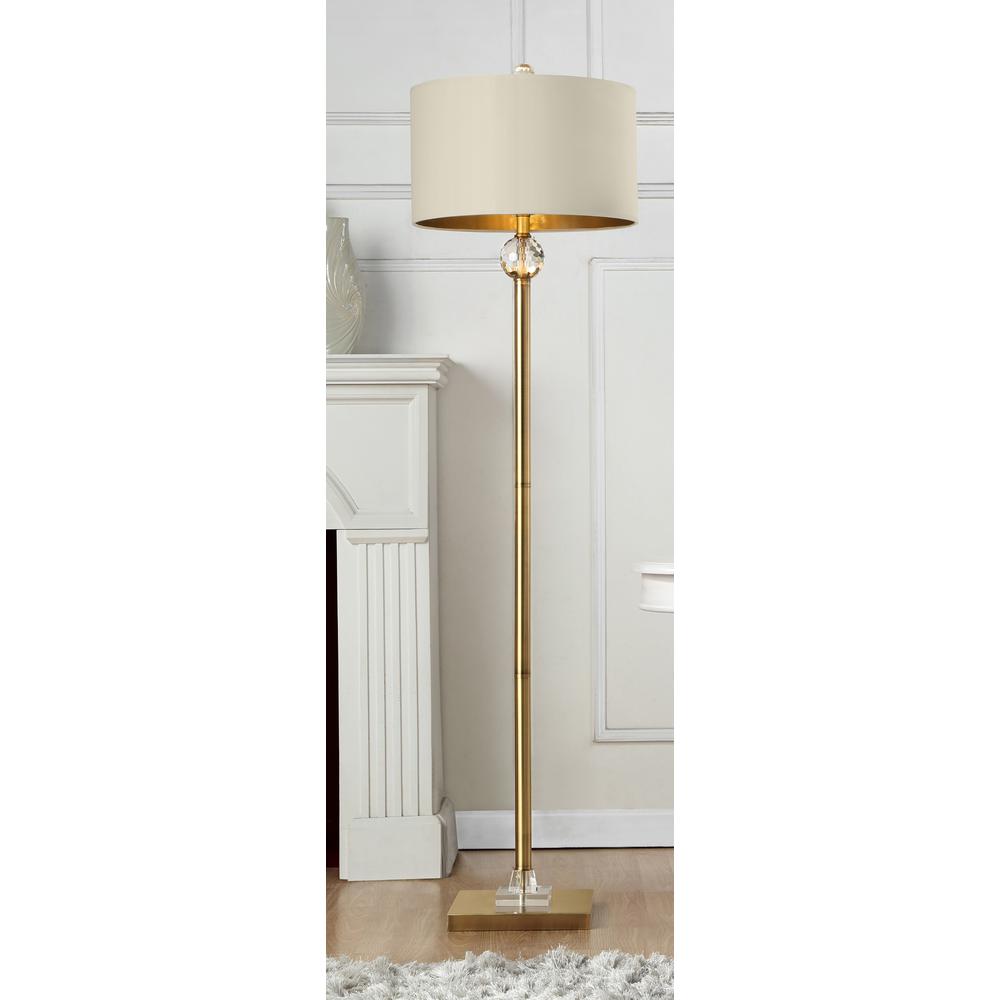 Gold Crystal Accent Floor Lamp. Picture 3