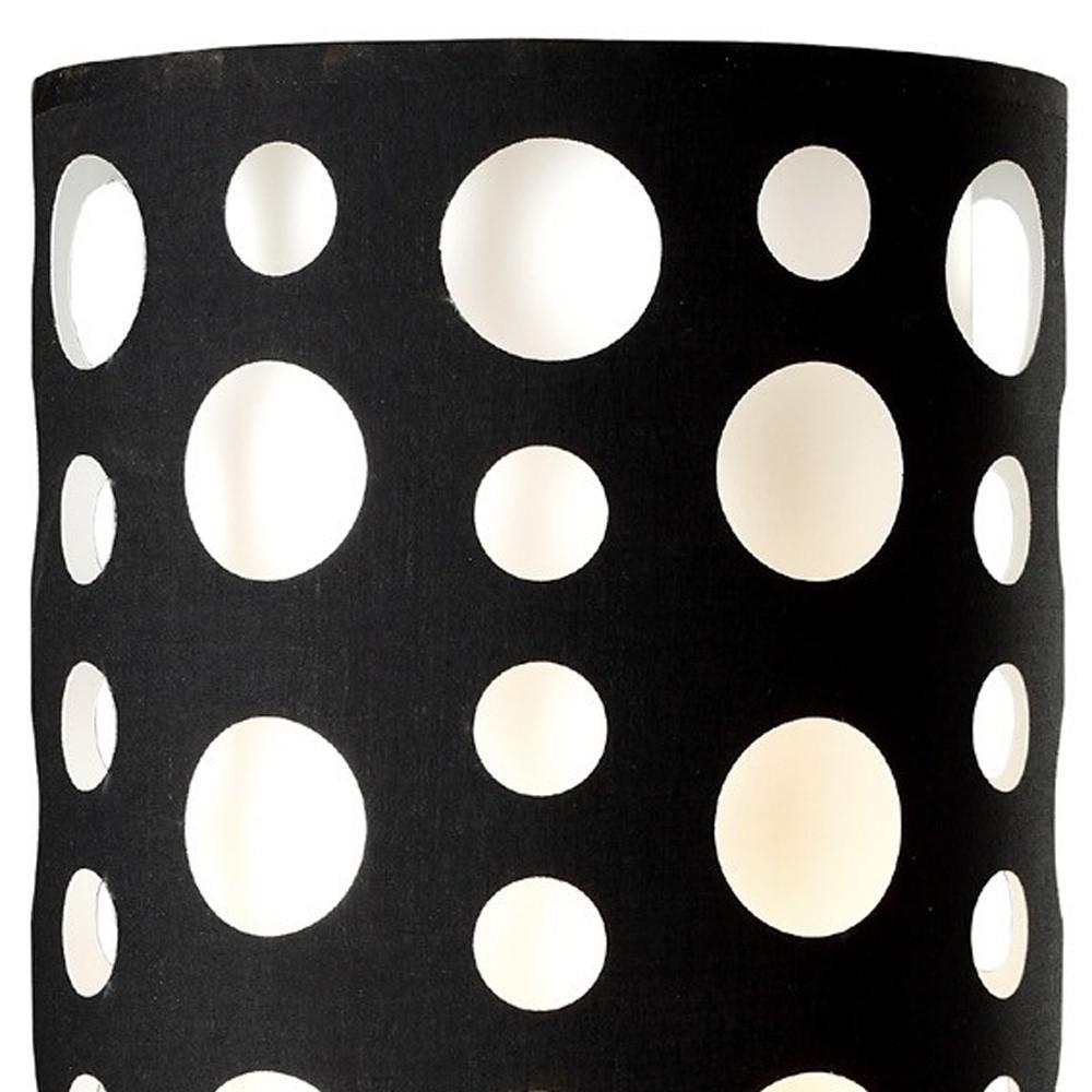 33" Black Metal Novelty Black and White Drum Shade. Picture 3