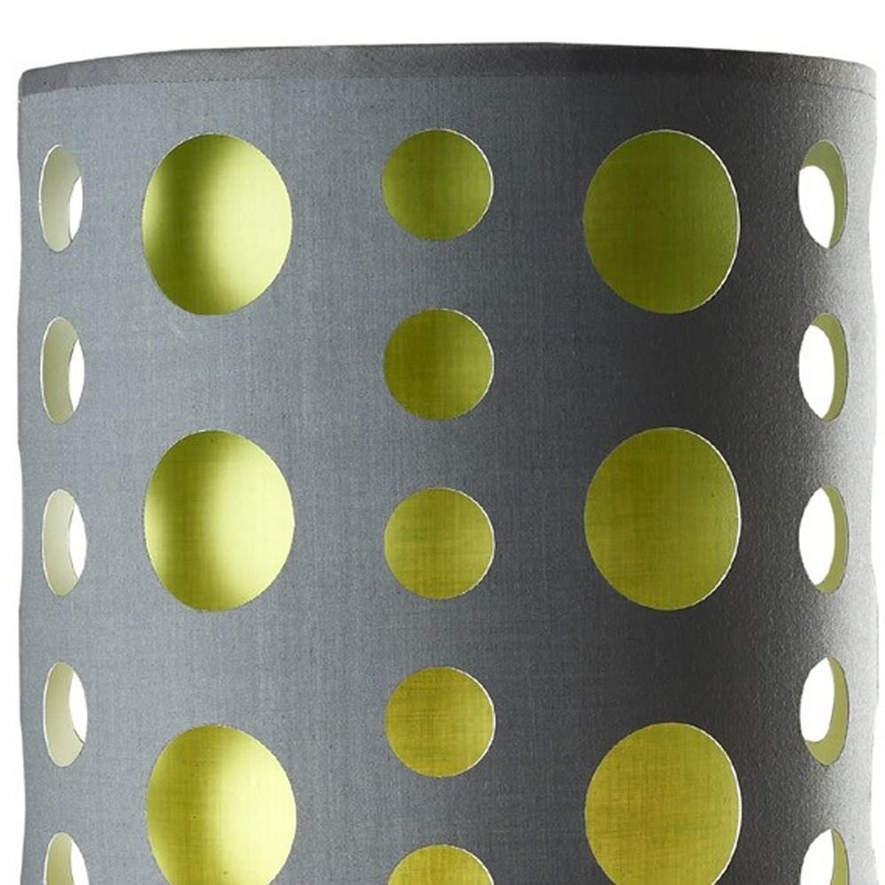 33" Gray and Green Mod Dot Novelty Table Lamp. Picture 3