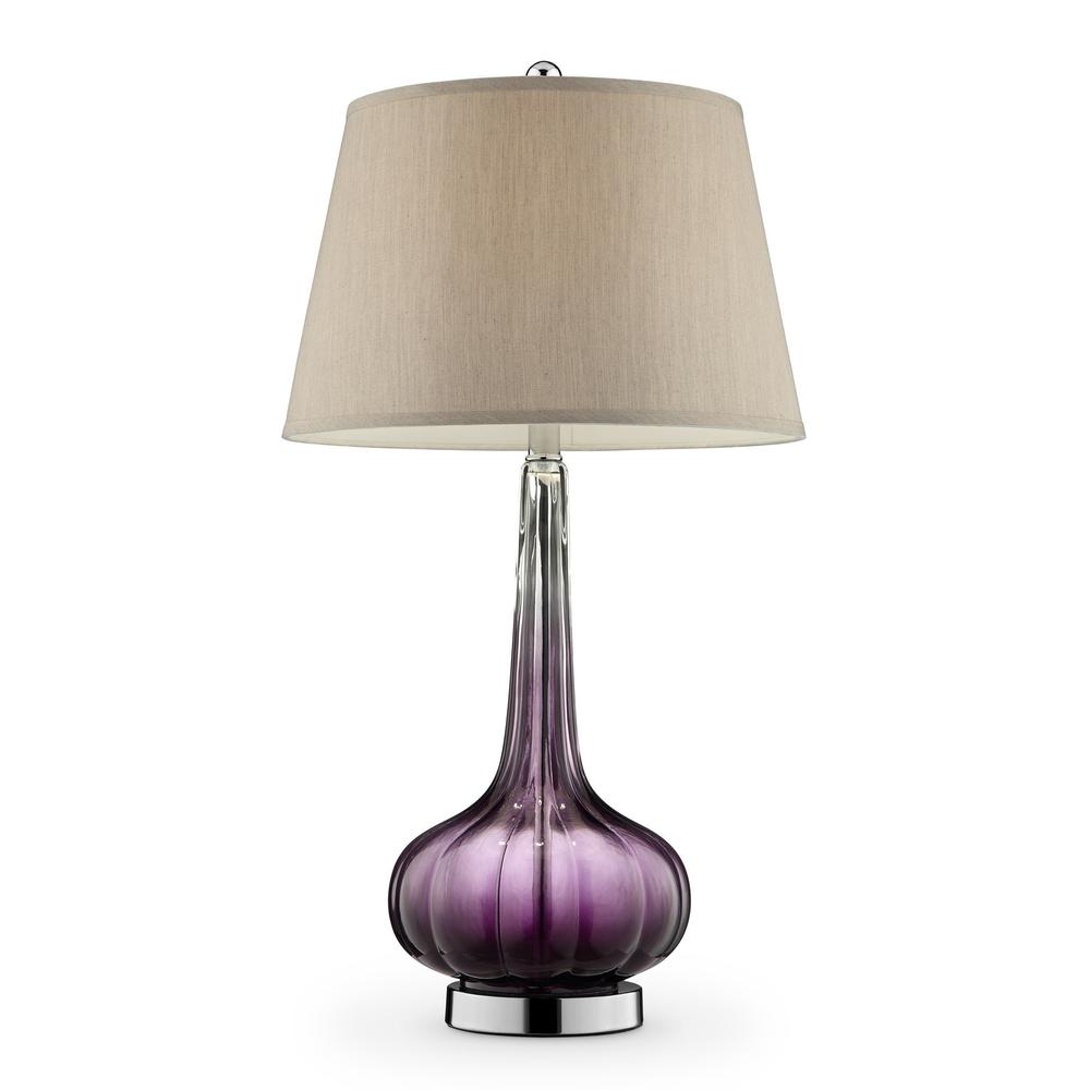 Purple Ombre Glass Goblet Table Lamp. Picture 3