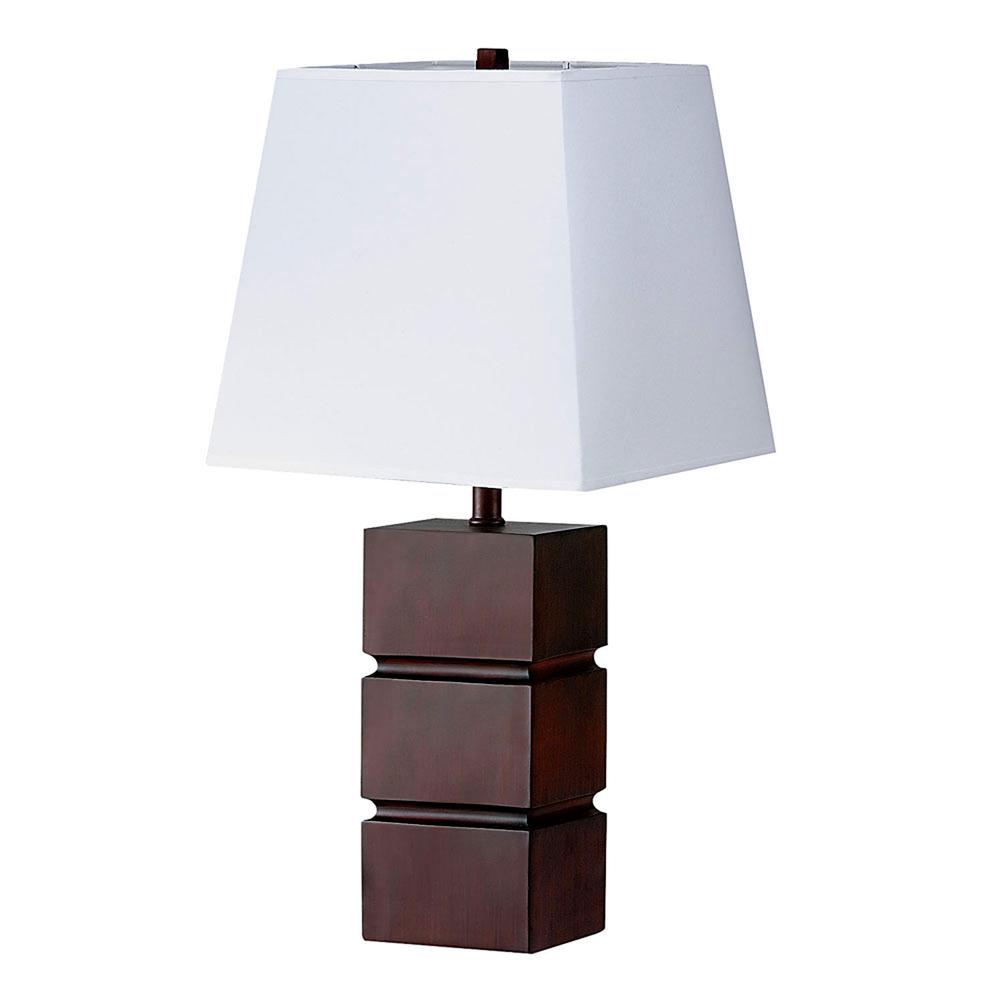 Modern Wooden Stack Table Lamp. Picture 1