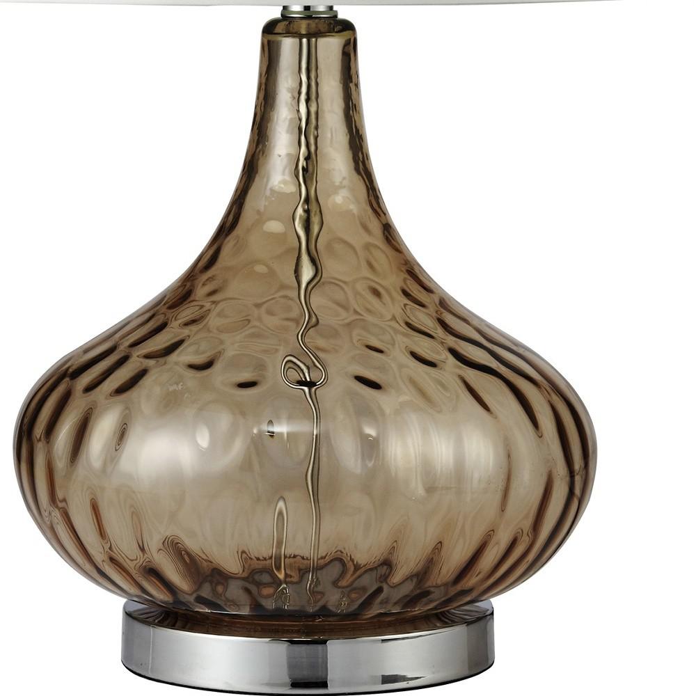 Brown Textured Glass Table Lamp. Picture 4