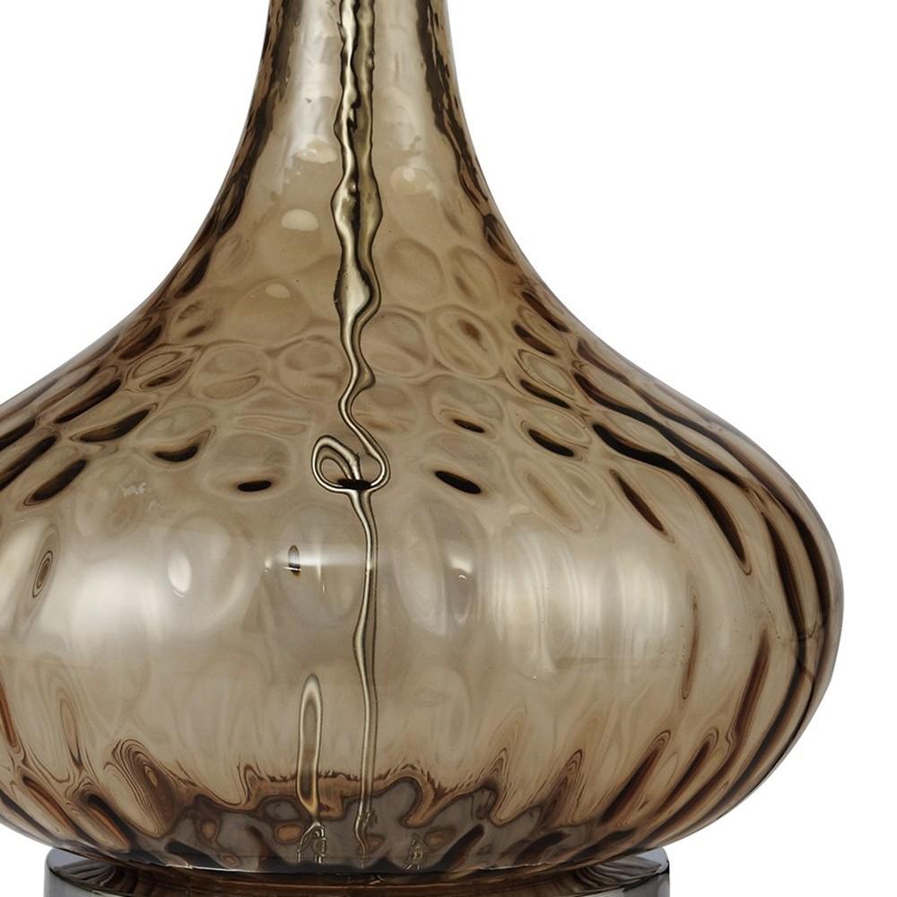 Brown Textured Glass Table Lamp. Picture 5
