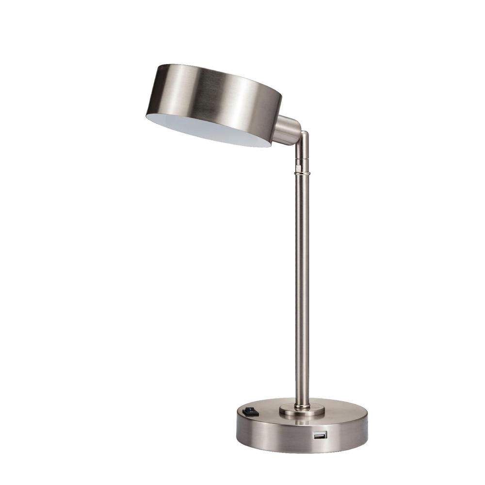 Silver Metal LED Table Lamp. Picture 4