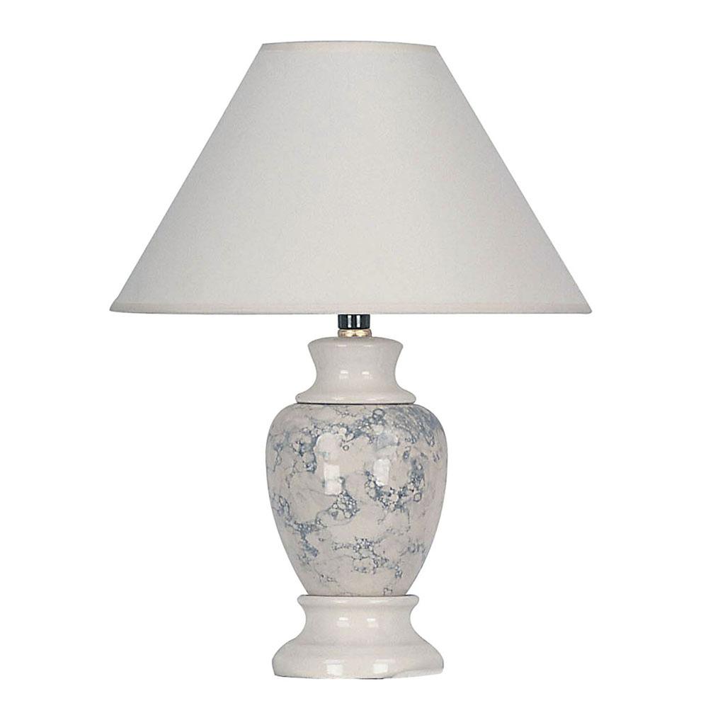 Ivory Marbled Ceramic Table Lamp. Picture 1