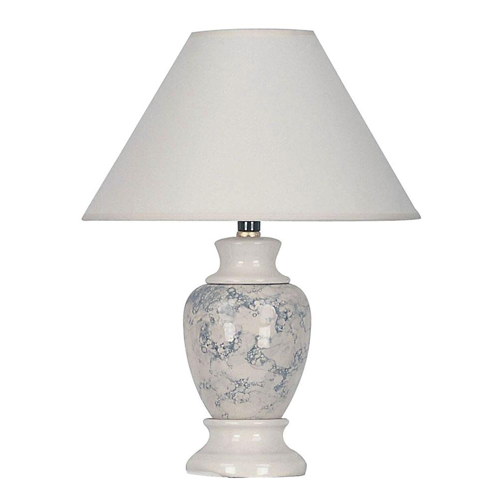 Ivory Marbled Ceramic Table Lamp. Picture 2