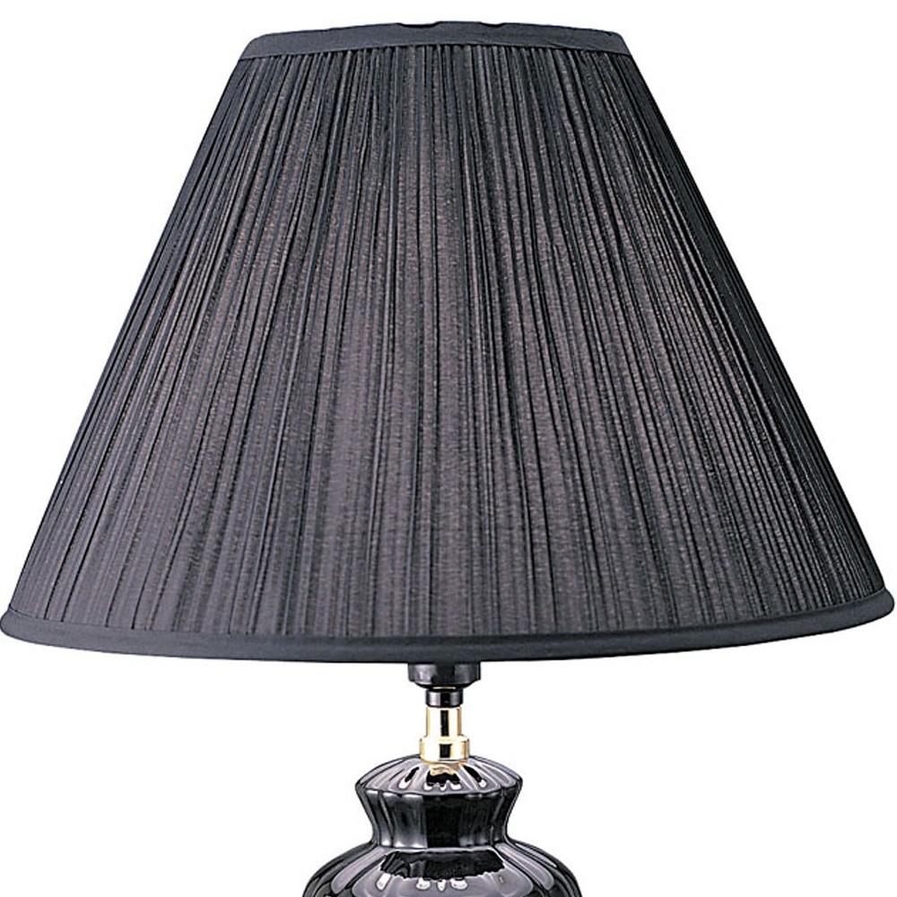 26” Stylish Black Ceramic Urn Shape Table Lamp. Picture 3