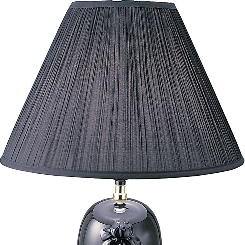 26”  Black Iris Urn Shape Table Lamp. Picture 3