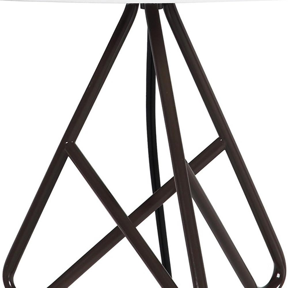 18” Asymmetric Espresso Metal Table Lamp. Picture 4
