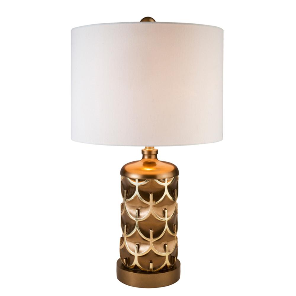 Magestic Brown and Gold Geo Table Lamp. Picture 2