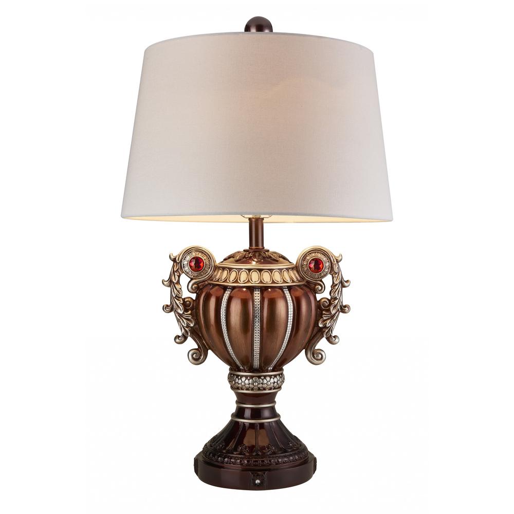 Tall Bronze Urn Shaped Table Lamp. Picture 1
