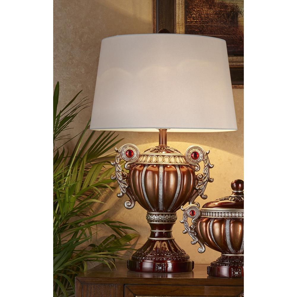 Tall Bronze Urn Shaped Table Lamp. Picture 2