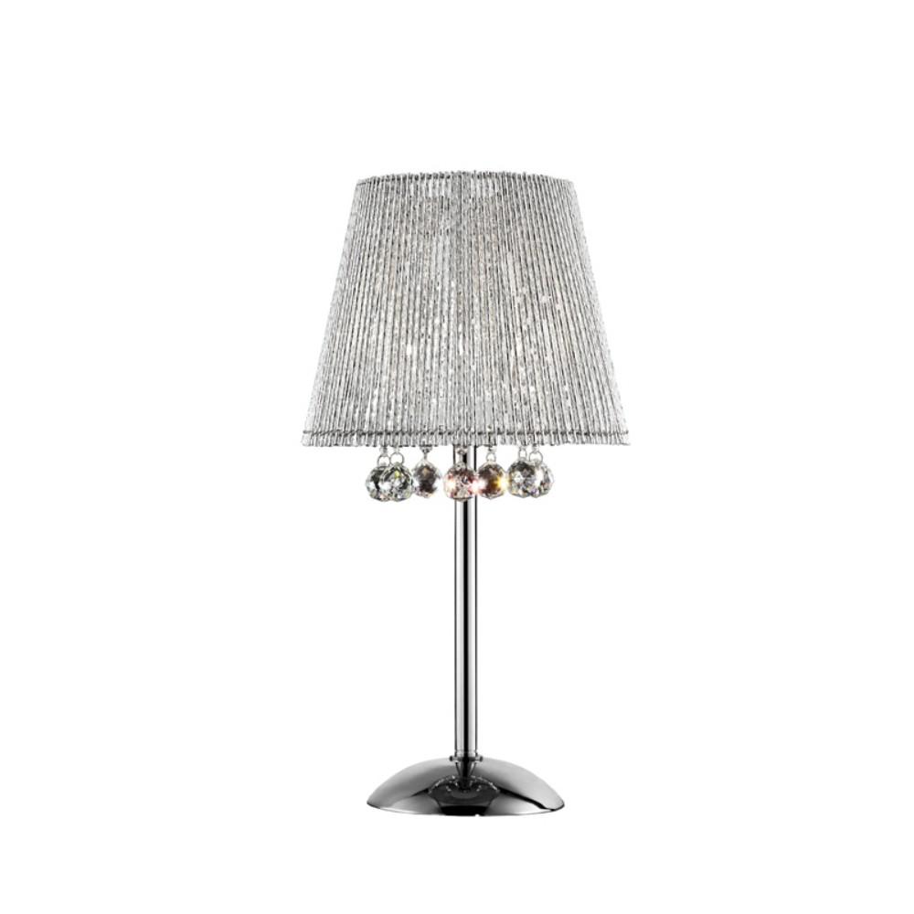 Dreamy Silver Table Lamp with Crystal Accents. Picture 1