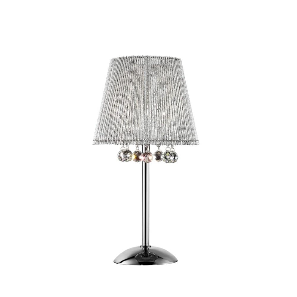 Dreamy Silver Table Lamp with Crystal Accents. Picture 2