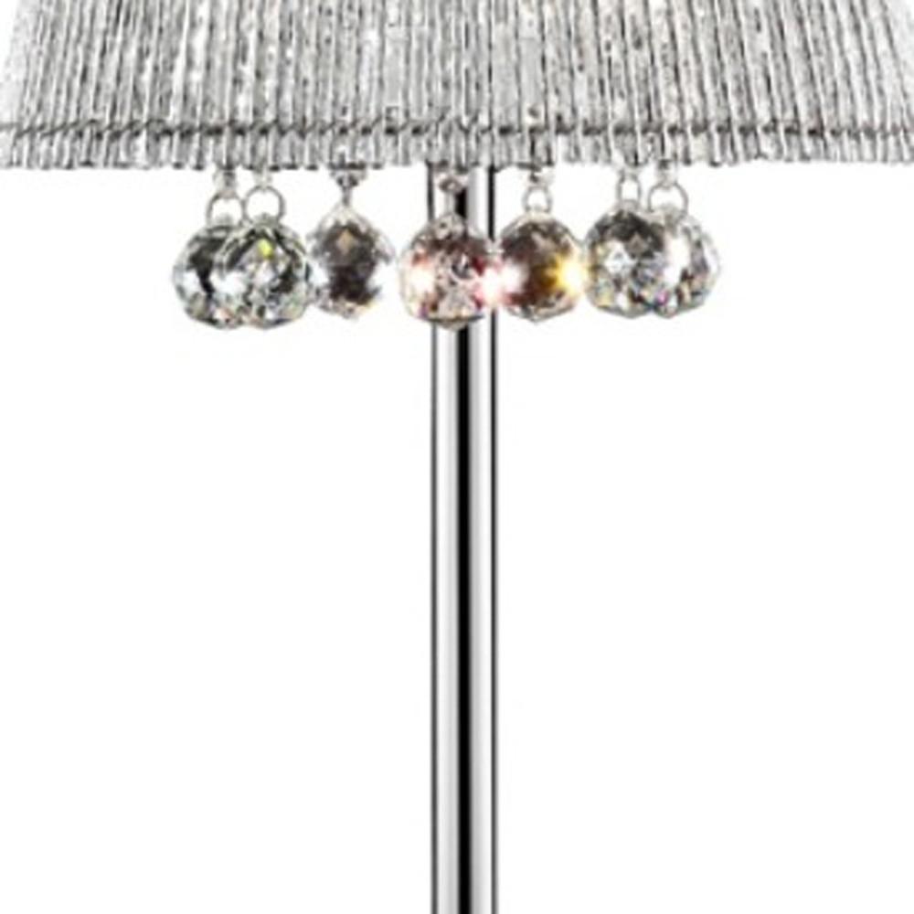 Dreamy Silver Table Lamp with Crystal Accents. Picture 3