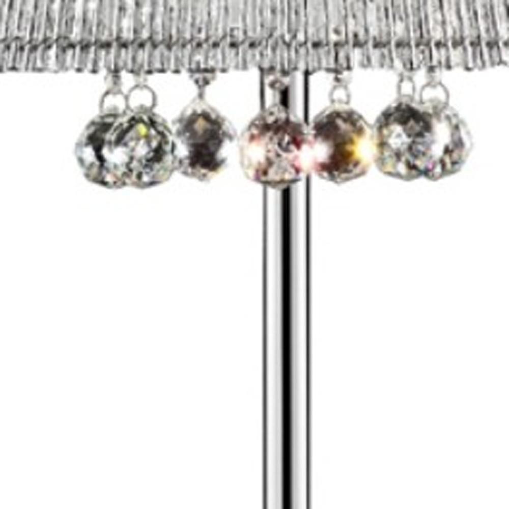 Dreamy Silver Table Lamp with Crystal Accents. Picture 4