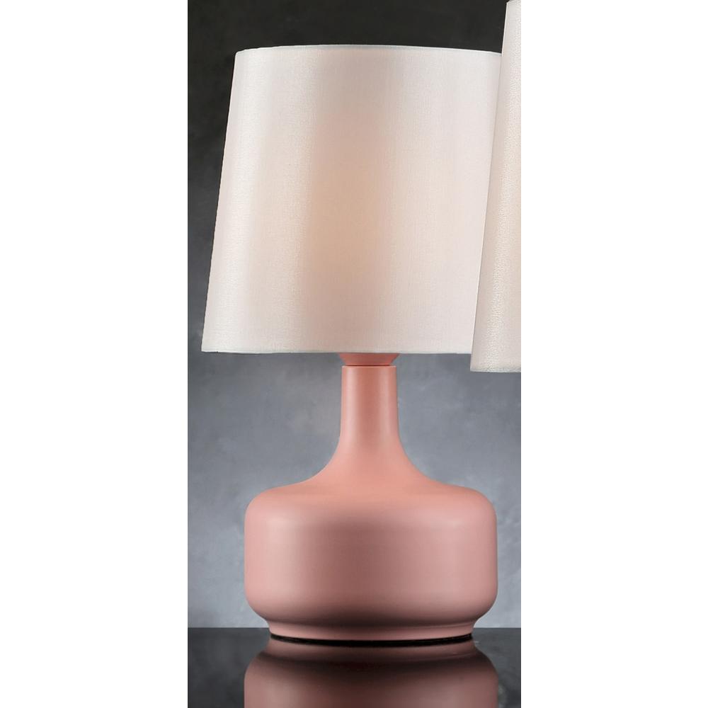 Modern Soft Pink Table Lamp with Touch Switch. Picture 2