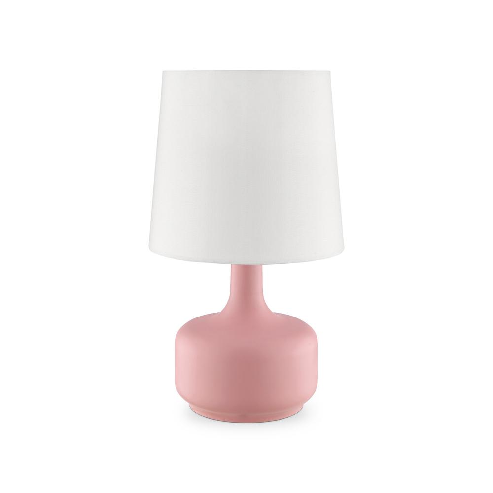 Modern Soft Pink Table Lamp with Touch Switch. Picture 3
