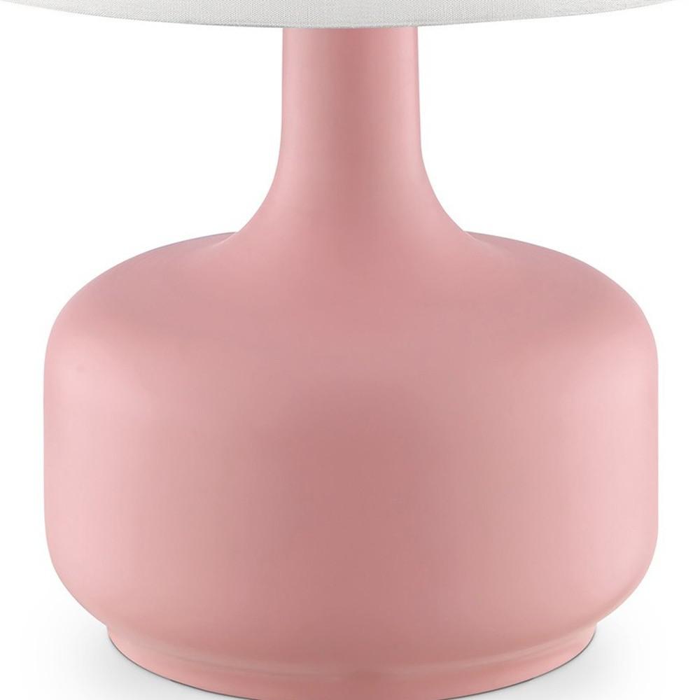 Modern Soft Pink Table Lamp with Touch Switch. Picture 4