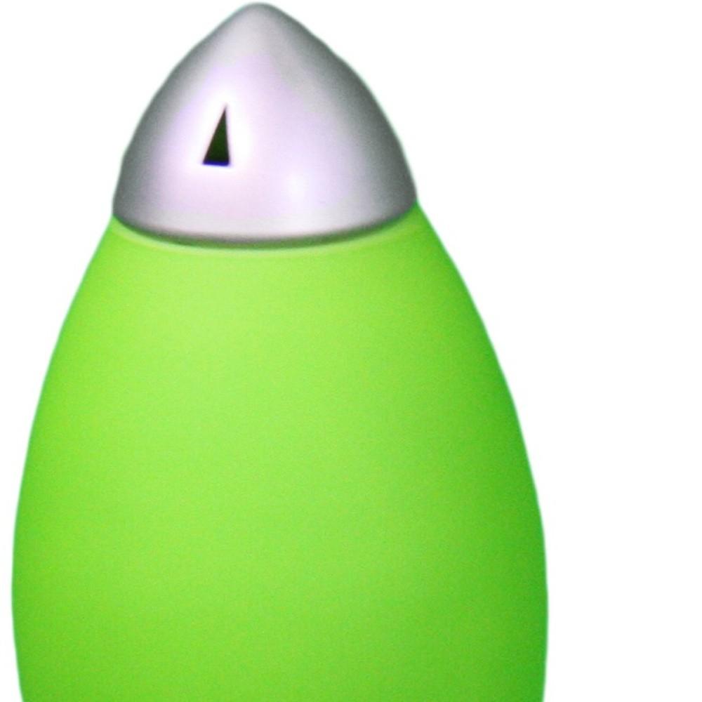 Green and Silver Rocket Shaped Table Lamp. Picture 3