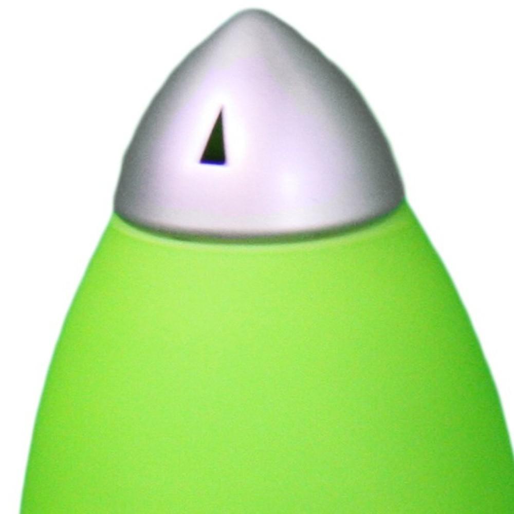 Green and Silver Rocket Shaped Table Lamp. Picture 4