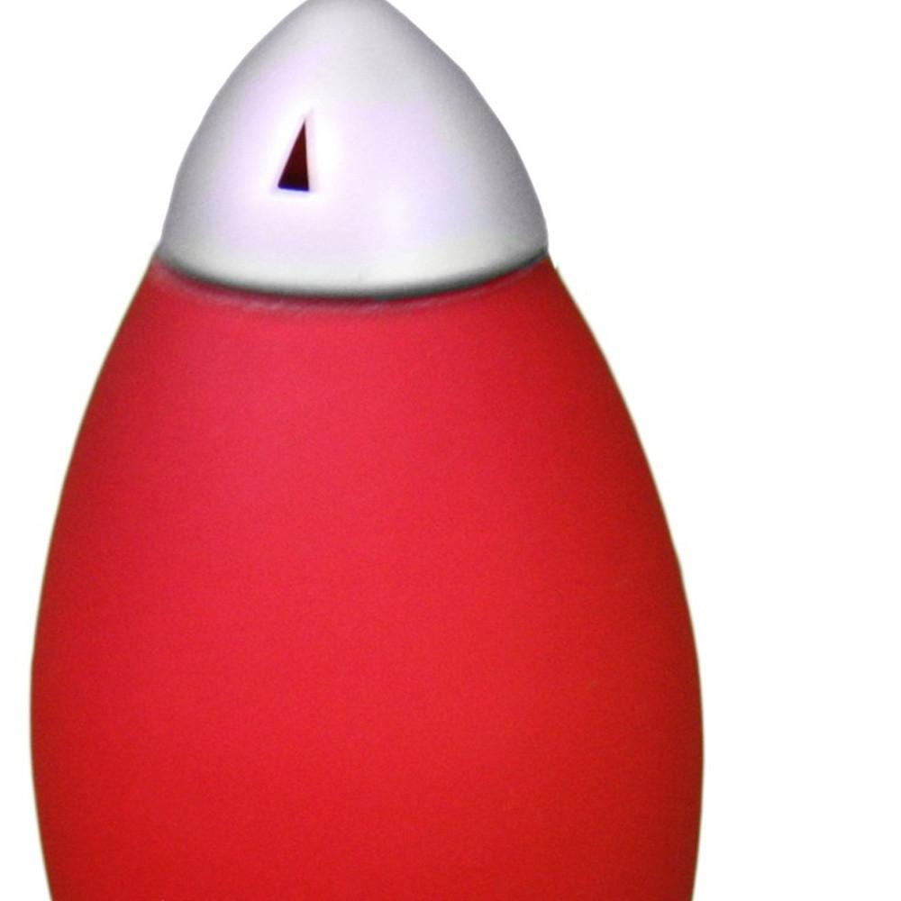 Red and Silver Rocket Shaped Table Lamp. Picture 3