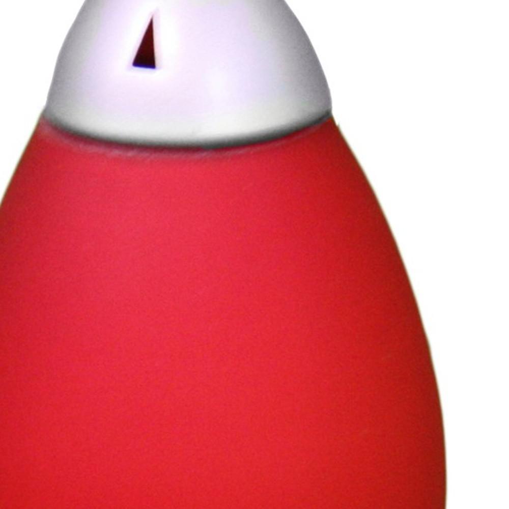 Red and Silver Rocket Shaped Table Lamp. Picture 4