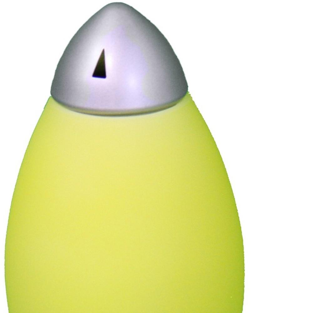 Yellow and Silver Rocket Shaped Table Lamp. Picture 3