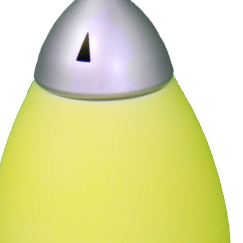 Yellow and Silver Rocket Shaped Table Lamp. Picture 4