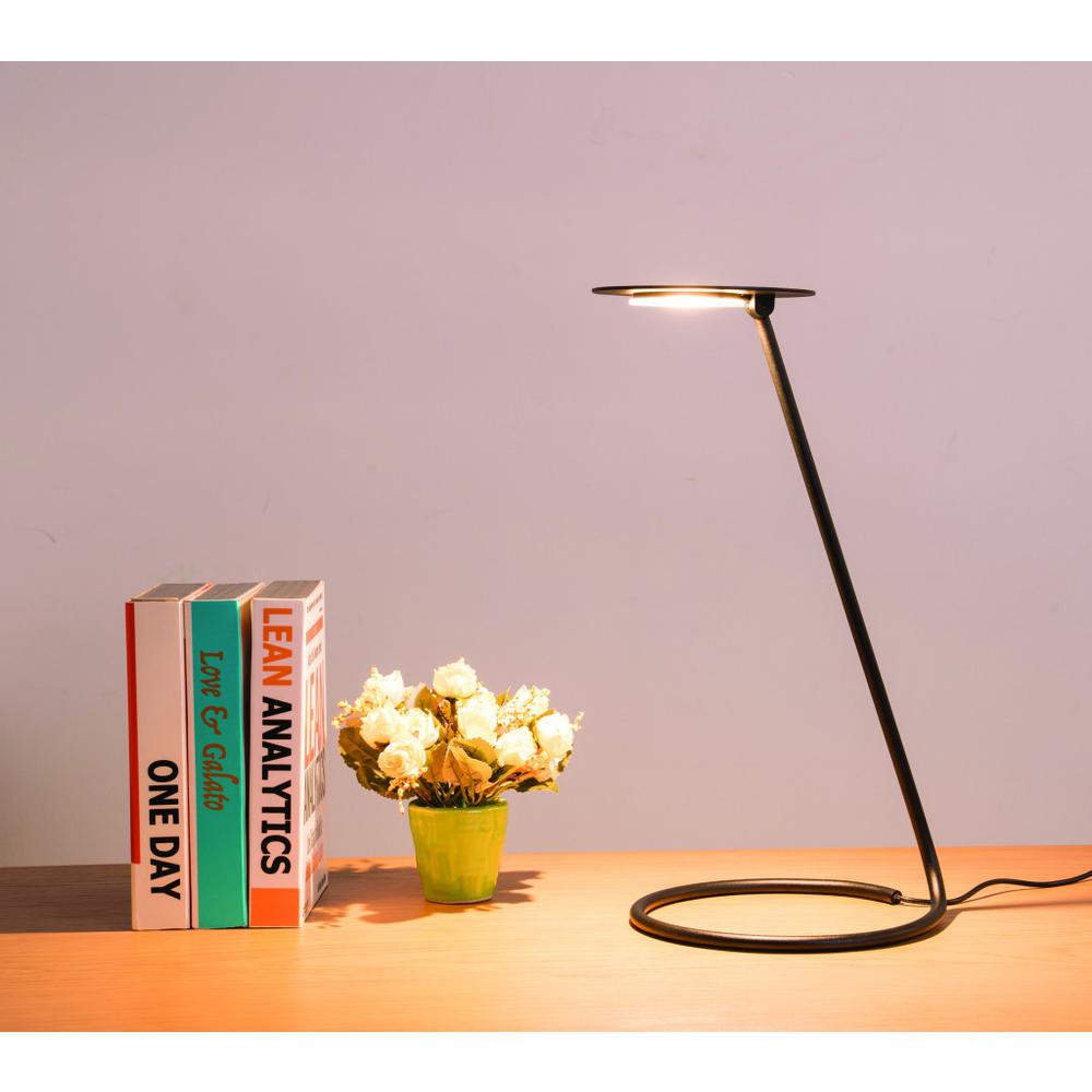 Minimalist Black Metal LED Desk Lamp. Picture 2