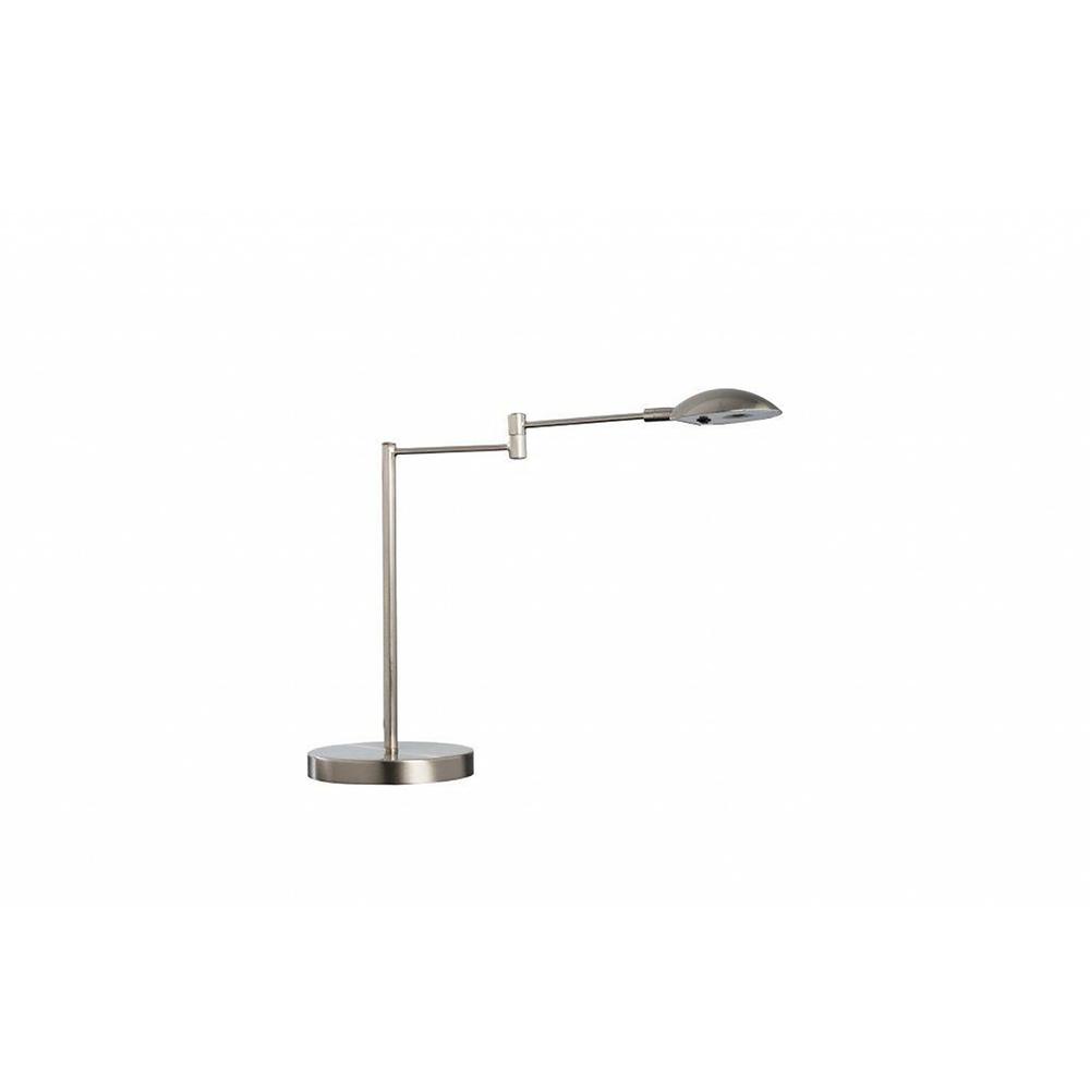 Minimalist Silver Metal Swing Arm Desk Lamp. Picture 3